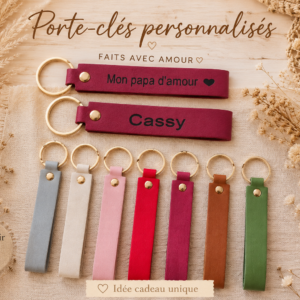 Porte clé simili cuir